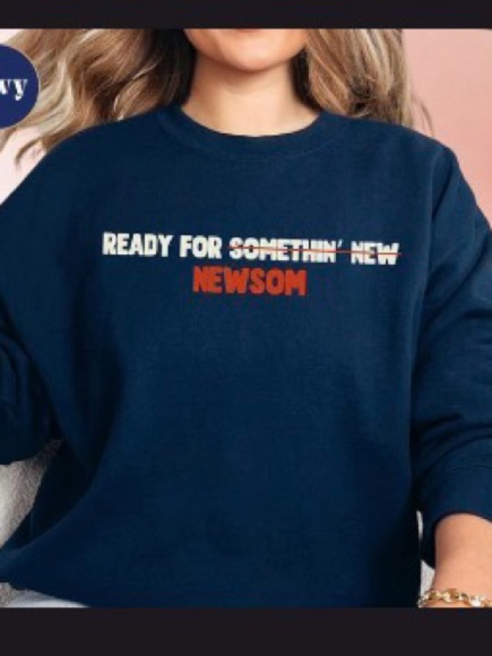 Newsom Navy Sweatshirt